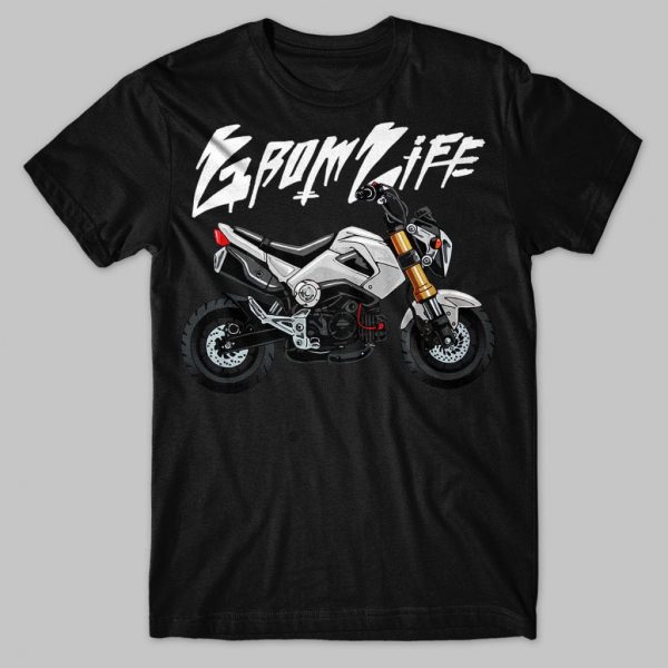 Honda MSX125 Grom Life T-shirt White Merchandise & Clothing Motorcycle Apparel
