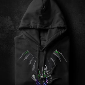 Hoodie Kawasaki Ninja H2/H2R Bat Black-Green Merchandise & Clothing