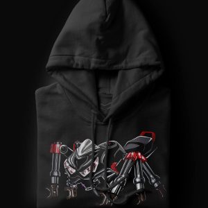Kawasaki Ninja ZX14R Spider Hoodie Black-Red Merchandise & Clothing Motorcycle Apparel