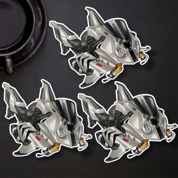 BMW S1000RR Shark Stickers 2009-2010 Mineral Silver Metallic, Motorrad S-Series Motorcycle Merchandise & Clothing