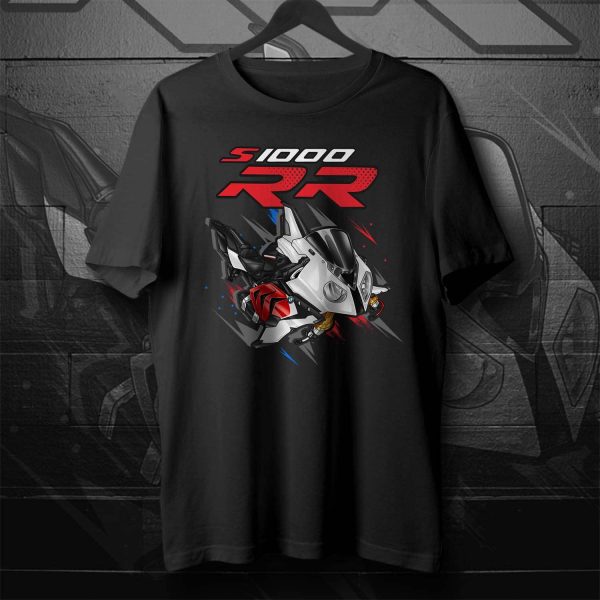 BMW S1000RR Shark T-shirt 2014 Racing Red & Alpine White & Sapphire Black Metallic, Motorrad S-Series Motorcycle Merchandise & Clothing