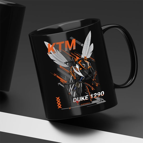 White Mug KTM 1290 SuperDuke R Wasp Orange Merchandise & Clothing