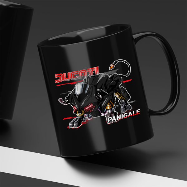 Black Mug Ducati Panigale Bull Dark Stealth Merchandise & Clothing Motorcycle Apparel