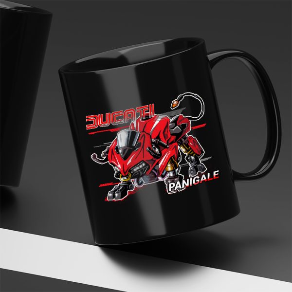 Black Mug Ducati Panigale Bull Racing Red Merchandise & Clothing Motorcycle Apparel