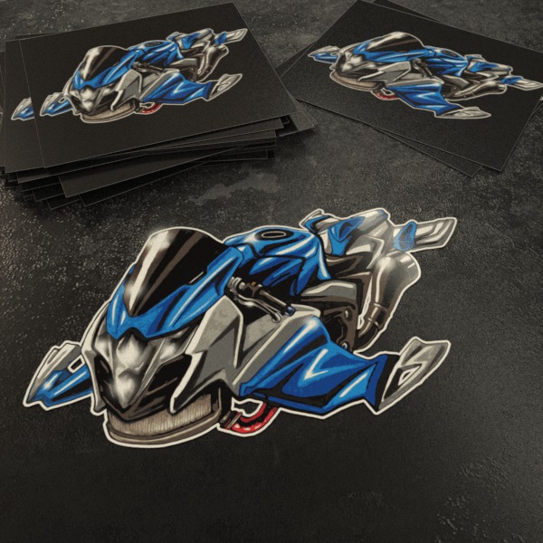 Stickers Suzuki GSXR 1000 Whale Blue Merchandise & Clothing