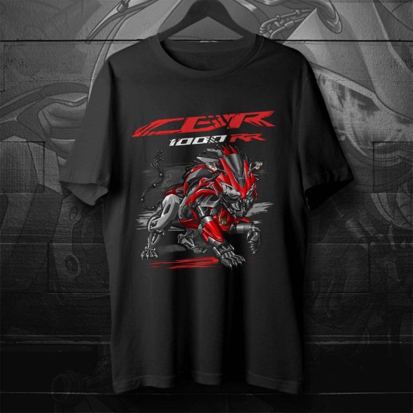 T-shirt Honda CBR1000RR Lion 2011 Red & Black Merchandise & Clothing Motorcycle Apparel