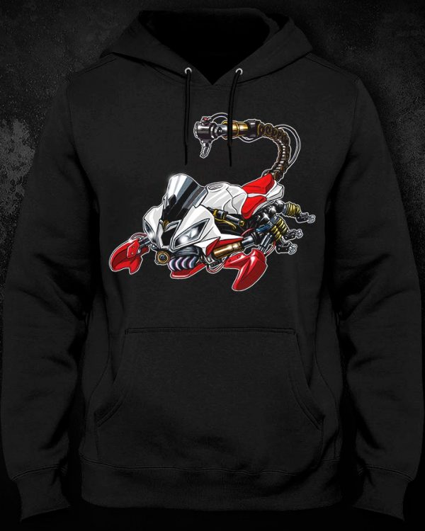 Yamaha YZF-R6 Scorpion Hoodie White-Red Merchandise & Clothing Motorcycle Apparel