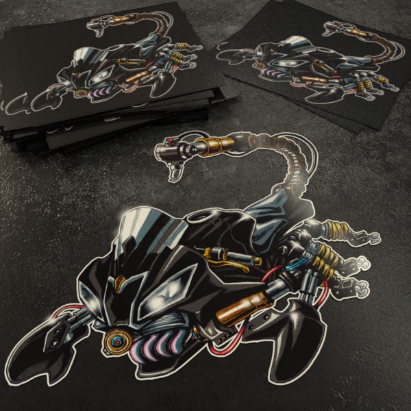 Yamaha YZF-R6 Scorpion Stickers Black Merchandise & Clothing Motorcycle Apparel