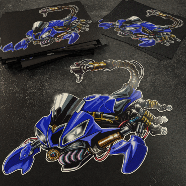 Yamaha YZF-R6 Scorpion Stickers Blue Merchandise & Clothing Motorcycle Apparel