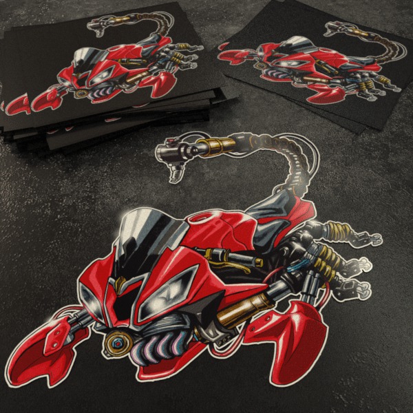Yamaha YZF-R6 Scorpion Stickers Red Merchandise & Clothing Motorcycle Apparel