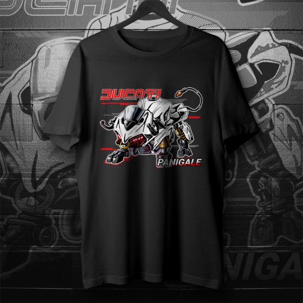 T-shirt Ducati Panigale Bull Arctic White Merchandise & Clothing Motorcycle Apparel