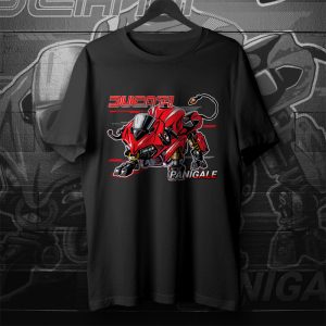T-shirt Ducati Panigale Bull Racing Red Merchandise & Clothing Motorcycle Apparel