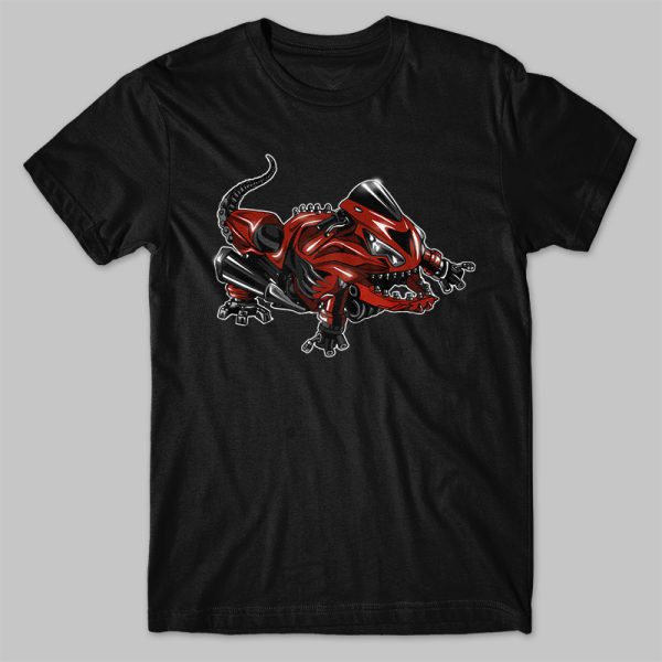 T-shirt Kawasaki Ninja ZX14R Lizard Passion Red Merchandise & Clothing Motorcycle Apparel