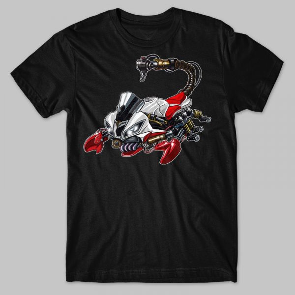 Yamaha YZF-R6 Scorpion T-shirt White-Red Merchandise & Clothing Motorcycle Apparel
