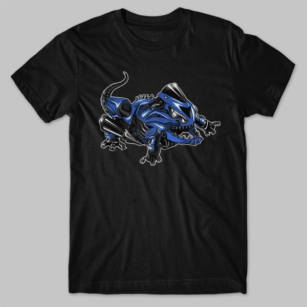 T-shirt Kawasaki Ninja ZX14R Lizard Candy Surf Blue Merchandise & Clothing Motorcycle Apparel