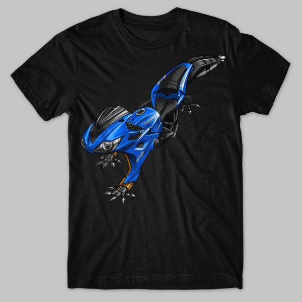 T-shirt Triumph Daytona 675 Gecko Blue Merchandise & Clothing Motorcycel Apparel