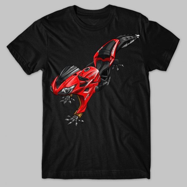 T-shirt Triumph Daytona 675 Gecko Red Merchandise & Clothing Motorcycel Apparel