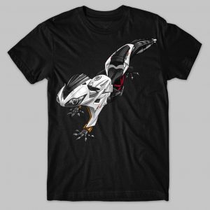 T-shirt Triumph Daytona 675 Gecko White Merchandise & Clothing Motorcycel Apparel