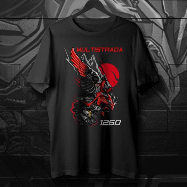 T-shirt Ducati Multistrada Raven 1260 Red, Ducati Multistrada Merchandise