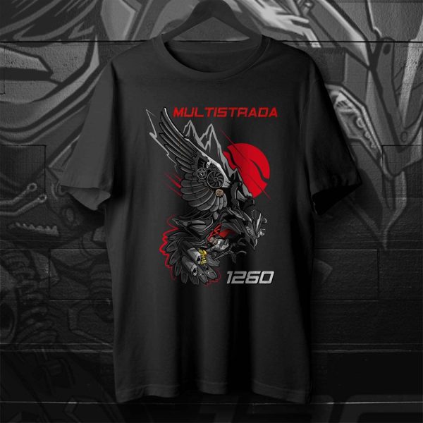 T-shirt Ducati Multistrada Raven 1260 S Grand Tour - Sandstone Gray, Ducati Multistrada Merchandise