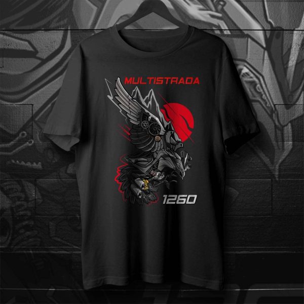 T-shirt Ducati Multistrada Raven 1260 Volcano Gray, Ducati Multistrada Merchandise