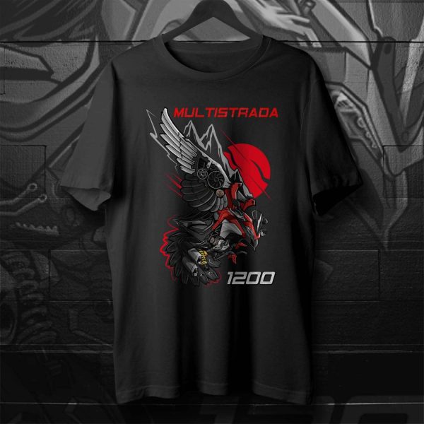 T-shirt Ducati Multistrada Raven 1200 Ducati Red with Racing Grey, Ducati Multistrada Merchandise