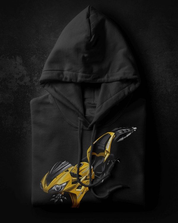 Hoodie Triumph Daytona 675 Gecko Scorched Yellow Merchandise & Clothing Motorcycle Apparel