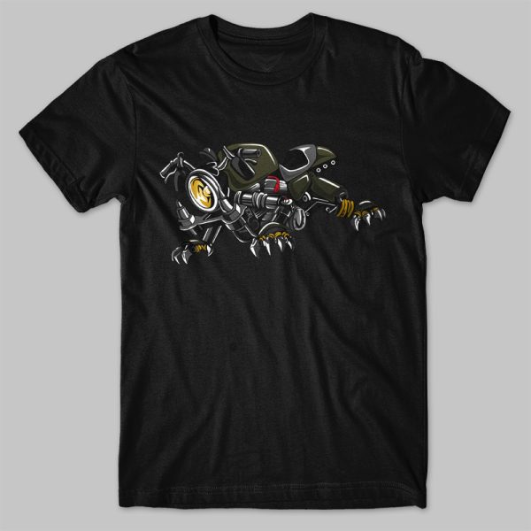 T-shirt Iron 883 Beast Olive Gold Merchandise & Clothing Motorcycle Apparel