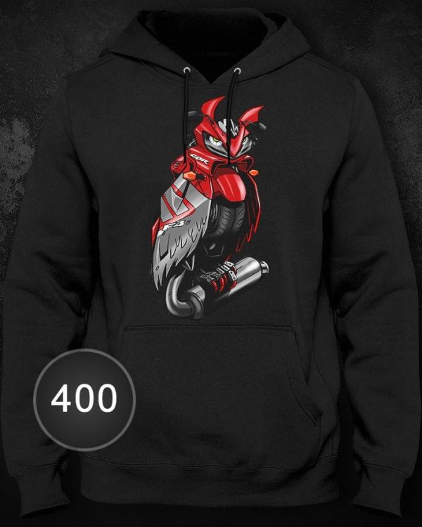 Hoodie Honda CBR600F4i Owl Candy Glory Red Merchandise & Clothing Motorcycle Apparel
