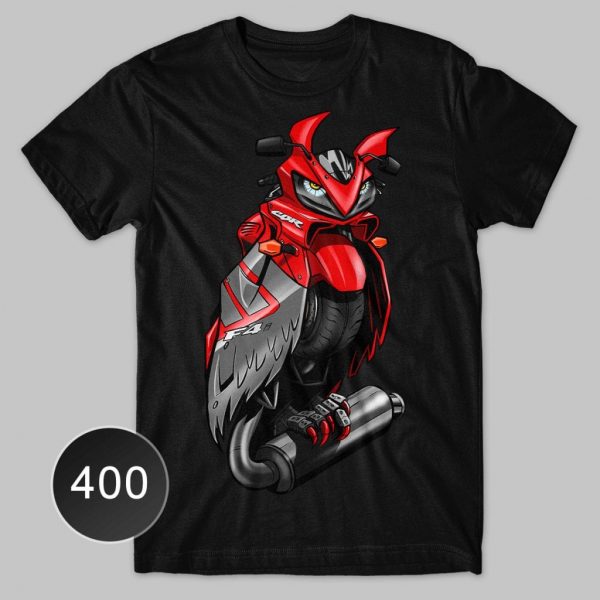 T-shirt Honda CBR600F4i Owl Candy Glory Red Merchandise & Clothing Motorcycle Apparel