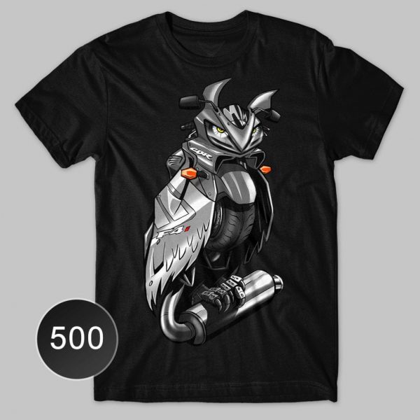 T-shirt Honda CBR600F4i Owl Iron Nail Silver Metallic Merchandise & Clothing Motorcycle Apparel