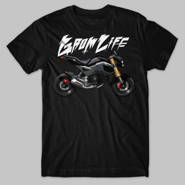 T-shirt Honda MSX125 Grom Life Black Merchandise & Clothing