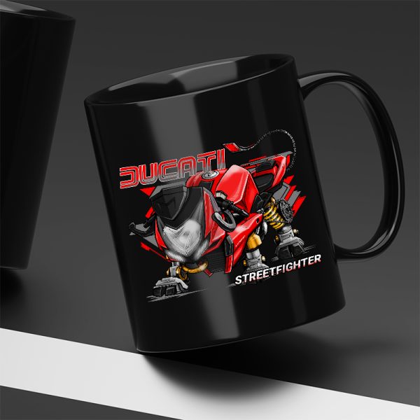 Black Mug Ducati Streetfighter Bull 2010-2011 Red Merchandise & Clothing Motorcycle Apparel