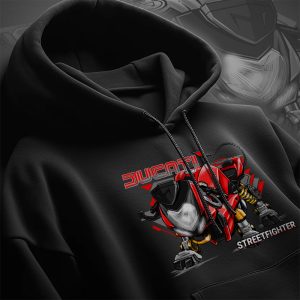 Hoodie Ducati Streetfighter Bull 2010-2011 Red Merchandise & Clothing Motorcycle Apparel