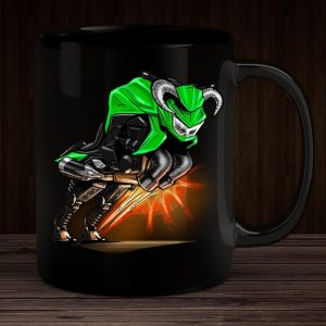 Black Mug Kawasaki Z750 Bull Green Merchandise & Clothing Motorcycle Apparel