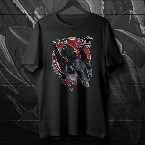 T-shirt Suzuki GSXR Hayabusa Falcon Merchandise 2008 Metallic Phantom Gray & Pearl Nebular Black
