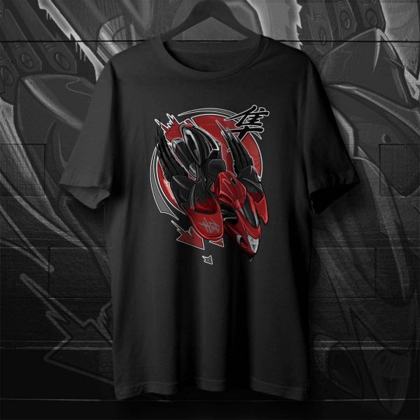 T-shirt Suzuki GSXR Hayabusa Falcon Merchandise 2014 Candy Daring Red & Glass Sparkle Black