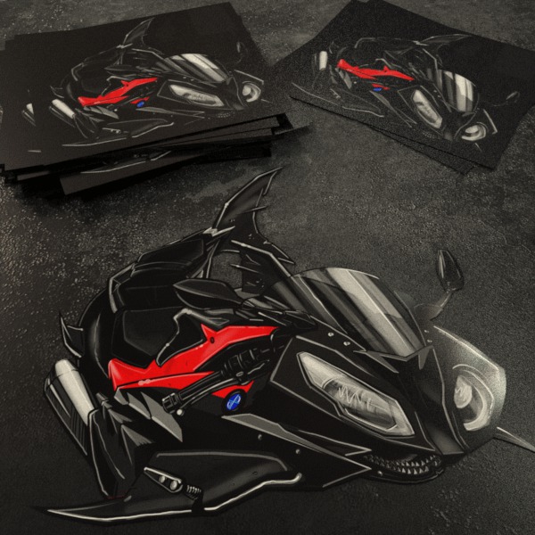 Stickers BMW S1000RR Shark 2016 Black Storm & Racing Red Merchandise & Clothing