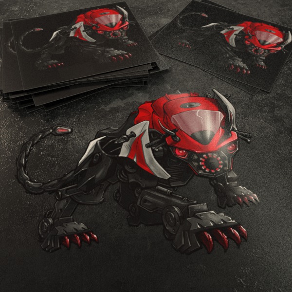 Stickers Honda CBR 150R Panther Sports Red Merchandise & Clothing Motorcycle Apparel