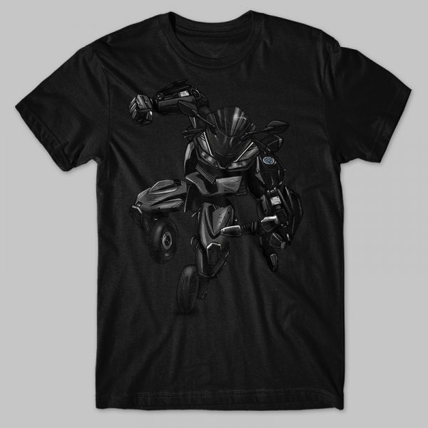 T-shirt Yamaha YZF-R15 V3 Transformer Black Merchandise & Clothing Motorcycle Apparel