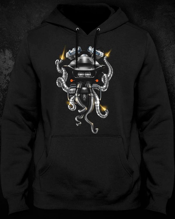 Hoodie Road Glide Octopus Black Merchandise & Clothing Motorcycle Apparel