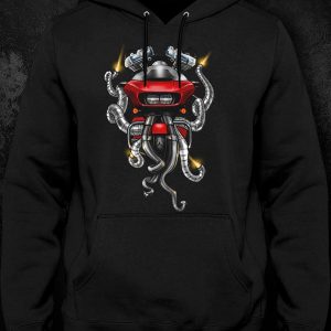 Hoodie Road Glide Octopus Maroon Merchandise & Clothing Motorcycle Apparel