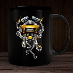 Black Mug Road Glide Octopus Yellow Merchandise & Clothing Motorcycle Apparel
