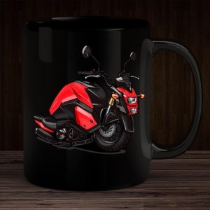 Black Mug Honda Grom MSX125 Snail Red Merchandise & Clothing Motorcycle Apparel