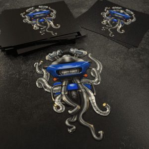 Stickers Road Glide Octopus Blue Merchandise & Clothing Motorcycle Apparel