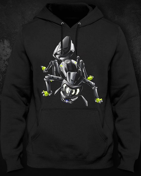Hoodie Yamaha MT-07 Ant Matte Gray Merchandise & Clothing Motorcycle Apparel