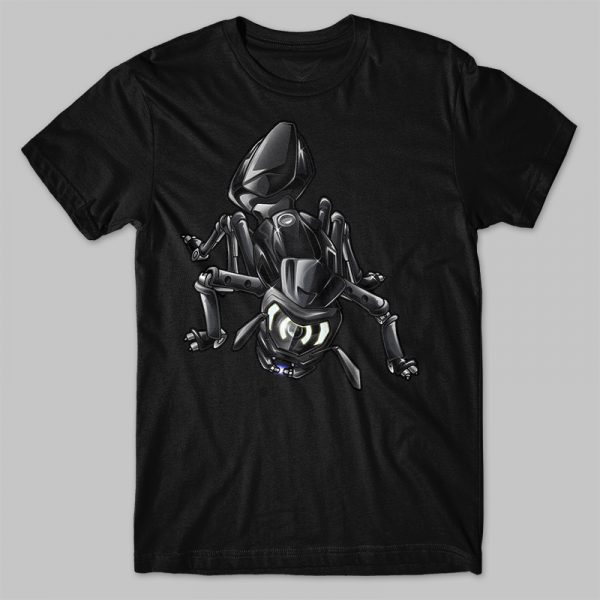 T-shirt Yamaha MT-07 Ant Matte Raven Black Merchandise & Clothing Motorcycle Apparel