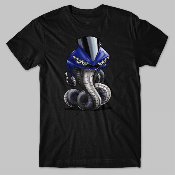 T-shirt Yamaha YZF-R6 Cobra Blue Merchandise & Clothing Motorcycle Apparel