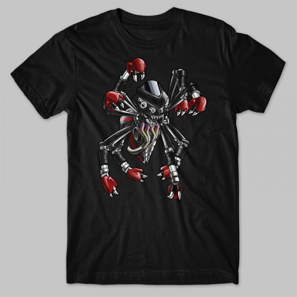 T-shirt Kawasaki Ninja ZX14R Spider Black-Red Merchandise & Clothing Motorcycle Apparel