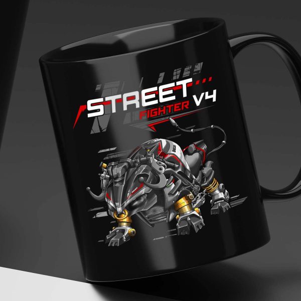 Black Mug Ducati Streetfighter V4 Bull 2022 SP Merchandise & Clothing Motorcycle Apparel